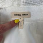 Rebecca Taylor  Tweed Frayed Hem Skirt Womens‎ Size 4 Ivory Boho Photo 1