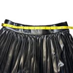Sincerely Jules Black Faux Leather Pleated Accordion Skirt Midi Size Small Photo 3