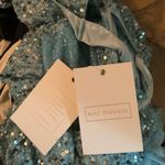 Mac Duggal   4930 Sequin V Neck Sleeveless Column Gown Dress Blue Size 0 Photo 16