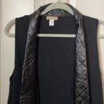 Nordstrom sleeveless faux leather vest black Photo 3