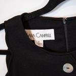 Sara Campbell Stretch Knit Mother Of Pearl Button Scalloped Mini Shift Dress S Photo 1