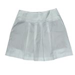 NWT FAIRWAY FOX WOMEN'S GOLF/TENNIS SKORT Amy Size 4 Coolmax Gold Zip Pleated‎ White Photo 2