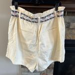 Anthropologie Annaleigh Cream Ivory Embroidered Boho Shorts Large Photo 7