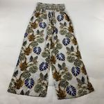 DAHUI Hawaii Linen Blend Palm Printed Wide Leg Lounge Pant XL Tan Photo 3