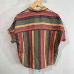 Madewell Multicolor Striped Linen Cotton Shirt Women’s Medium – Button Down Photo 3