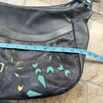 Radley London  flower appliqué Black Leather handbag purse Photo 9