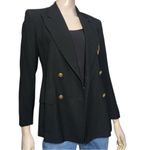Ralph Lauren Lauren  Vintage Women’s Size 8 P Black Noir Wool RLL Crest Blazer Photo 3