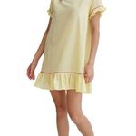Pitusa Frog Closure Sun Dress M/L (Standard) Yellow Beach Cover Up Resortwear Size undefined Photo 0