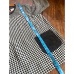 MAX MARA Mixed Print Houndstooth Top Leather Pockets Size 12 Weekend L Black Photo 7