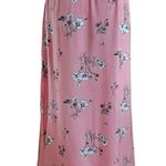 Adam Levine  Collection Pink Floral Button Front Maxi Skirt Size Large Photo 3