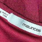 Maurice's Womens Mini Dress Linen Flutter Cold Shoulder Sleeve Embroidered Pink Photo 6