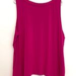 Talbots Woman Plus Size Solid Magenta Raspberry Pink Sleeveless Work Tank Blouse Photo 10