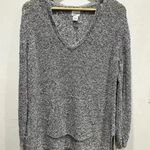 Chicos Women’s Gray Black Speckled 100% Linen Casual Pull Over Hoody 2 Photo 0
