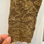 Nina McLemore Golden Bronze Floral Lace Lined Fitted Blouse Women’s Size Small S Gold Photo 4