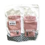 New Womens Redess Dusty Rose Gripsense Fingerless Winter Gloves Pink Photo 1
