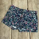 Gap Womens Shorts Size 2 Regular Khakis Summer Navy Blue Floral Print Photo 6