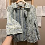 Lane Bryant Coconut Girl Coastal Summer Casual Long Sleeve Shirt with Flower Patterns Photo 0