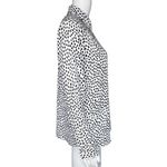 J Crew Shirt Womens Small Navy White Oncilla Print Button Up Work Casual Preppy Photo 1