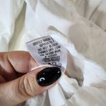 Lacausa  White Button Front 5% Silk Blend Long Sleeve Women XS Modern Blouse Photo 6