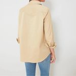 NWT Tuckernuck Steele Shirt Button Down Blouse in Khaki Women’s Size XS Top Tan Photo 3