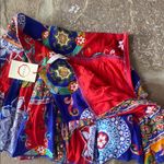 Raga  NWT Colorful cotton viscose lined Bohemian Skirt blue red green yellow XS Photo 1