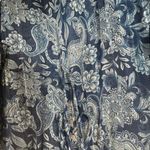 Frye & Co Blue Floral Ruffle Long Sleeve Dressy Button Down Blouse Women Sz XXL Photo 5