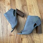 Vince Faye Leather Peep Toe Ankle Booties Slingback Heels Chunky Block Velcro Straps Summer Sandals Photo 3