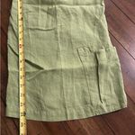 Bryn Walker Bryan Walker Green Casbah Linen Wide Leg Cropped Pants Size XL Photo 4