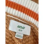Aerie Oversized Varsity Cardigan in Orange 100% Cotton Size XS EUC!! Photo 4