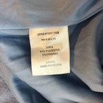 Hutch Womens Midi Dress Smocked Waist Puff Short Sleeve V-Neck Zip Back Blue S Photo 4