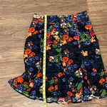 HD in Paris Floral Pleated Skirt Black Blue Red Orange Green Size 12 Photo 2