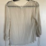 True Religion off white sheer long sleeve blouse Photo 1
