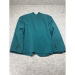 Nine West Blazer Womens 18W Teal Open Front Lined Career Jacket Stretch Pockets Photo 9