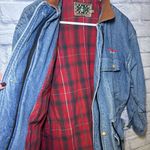 Rode Walker Vintage Chore Barn Field Coat Blue Denim Jacket Men's Medium USA Photo 14