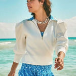 Addison Bay  Poplar Pullover Jacket‎ White Courtside Blue Small NWT $148 Photo 0