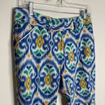 Peter Millar  Wicking Pants‎ Women's 6 Cropped Golf Cotton Blend Blue White Photo 1