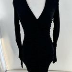 Pinko Dress Sz XS Rouched Party Grunge Holes Black Sexy Cocktail Whimsigoth Emo Photo 0