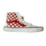 Vans ‎ Sk8 Custom Mid 2-Tone Checker Red and White Women's Size 7 High Top Photo 6