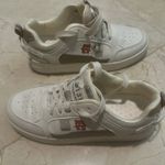 White Sneakers with cute print Size 6 Photo 2