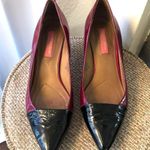 Isaac Mizrahi burgundy and black two tone pointy pointed toe pumps  Photo 1