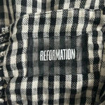 Reformation  Bette Jumpsuit Romper Black & White Gingham Linen Size 4 Photo 5