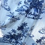 Donna Morgan Blue and White Tropical Print  Dress Photo 2