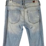 Just USA Light Blue Distressed Flared Leg High Rise Jeans Size 3 Junior. Photo 4