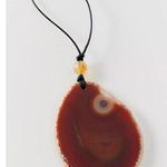 Urban Outfitters  UO Sasha Genuine Stone Cord Necklace NWT Agate Bohemian Beach Photo 3