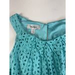 Dress Barn  Aqua Blue Eyelet Sleeveless Fit & Flare Dress - Size 14 Photo 7