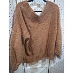 Zenana Outfitters Womens L Sweater Brown Marled V Neck Long Sleeve Knit Pullover Photo 5