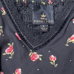 Disney  Princess Black Roses Boho Shorts Long Sleeve Romper Size Large Photo 3