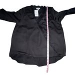 Allison Joy  Charlotte Black Faux Wrap Lace‎ Trim Long Sleeve Surplice Blouse M Photo 3