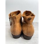 Lucky Brand Boots Size 11 Leather Block Heel Western Style Side Zip Photo 6