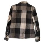 Cabela's Long Sleeve Button Flannel Shirt Jacket Women's Gray Check Size Small Photo 1